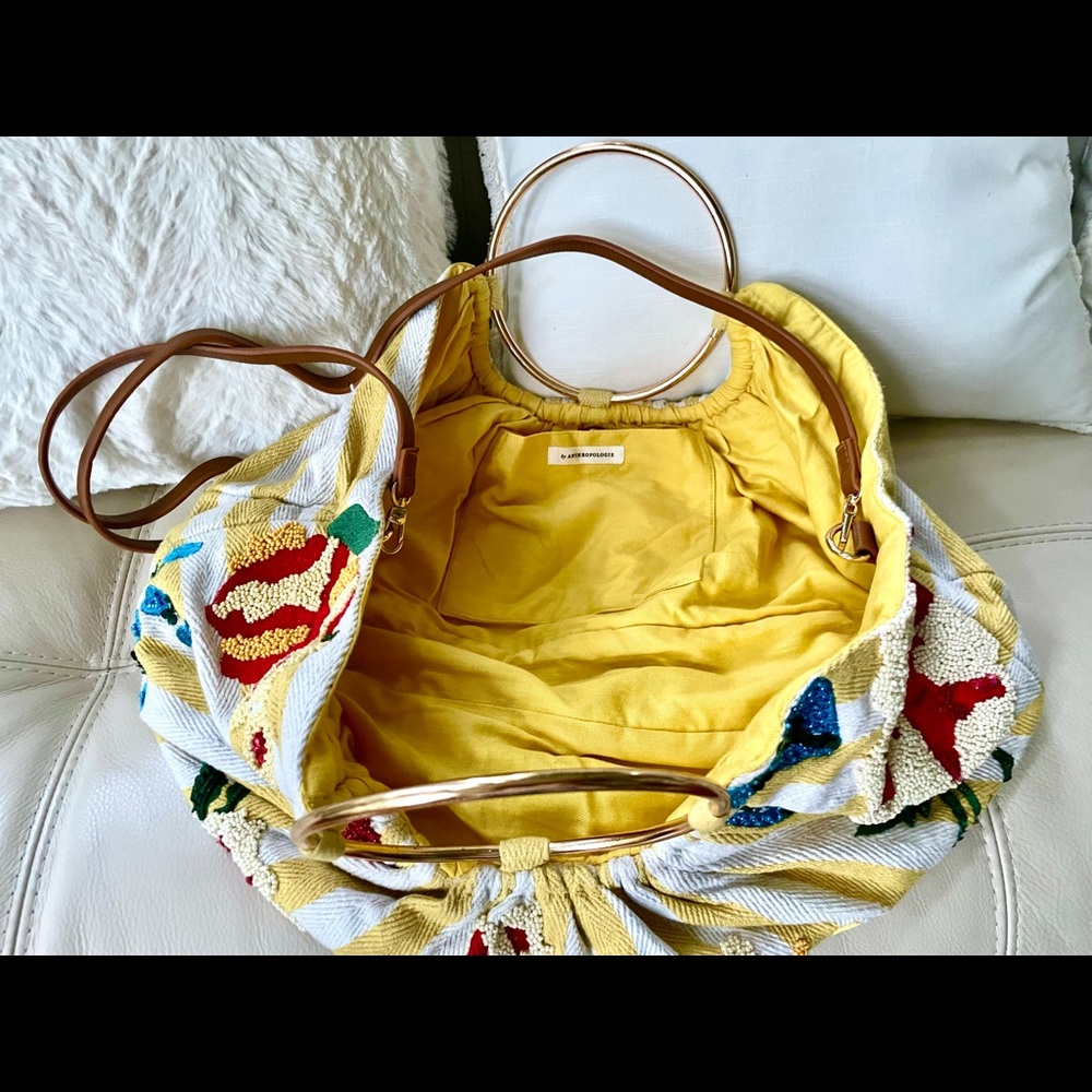 Half Moon Beaded Satchel Bag - Picture 4 of 7